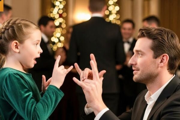 CEO Took Her Deaf Daughter to a Christmas Dinner — The Single Dad’s Sign Language Made Her Smile