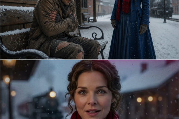 Rich Widow Finds a Freezing Single Dad at the Station — Their Love Story Became Frontier History