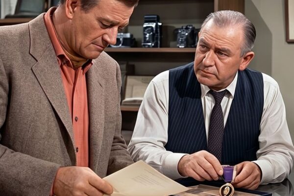 John Wayne Found a Veteran’s Medal in a Pawn Shop,What He Did Next Made the Owner Cry D