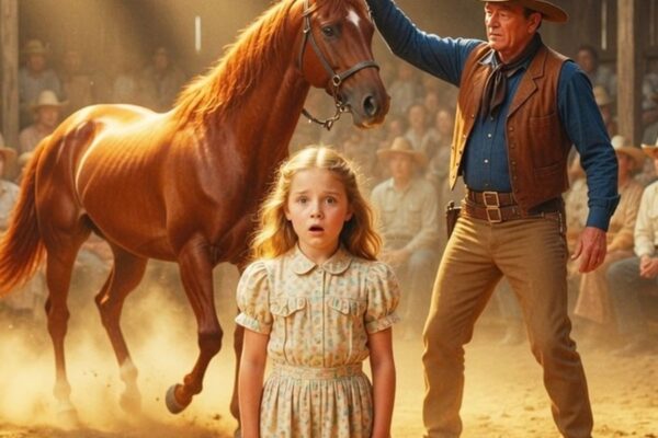 “John Wayne Saw a Girl Lead Her Father’s Horse to Auction in Montana 1957 — Then He Raised His Hand” D