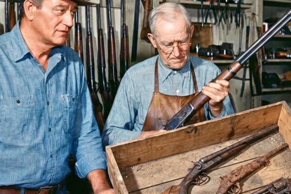 John Wayne Heard the Repo Man Say “$5 for Scrap Guns”—The Old Gunsmith’s Eyes Settled on Wayne D