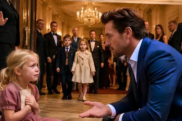 “I’m Poor… They Won’t Let Me In,” a 7-Year-Old Trembled—Until a CEO Knelt Beside Her and Did This