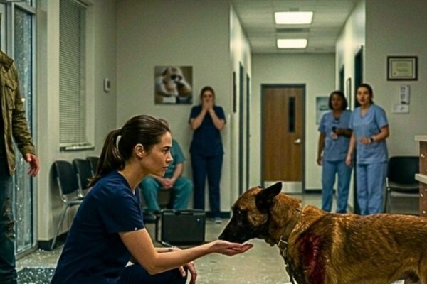 Everyone Ran From the Military Dog — But the Quiet Nurse Walked Straight Toward Him