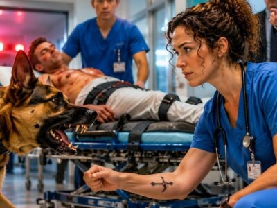 The K9 Blocked Every Doctor—Until the Night Nurse’s Scar Revealed a Secret No One Expected