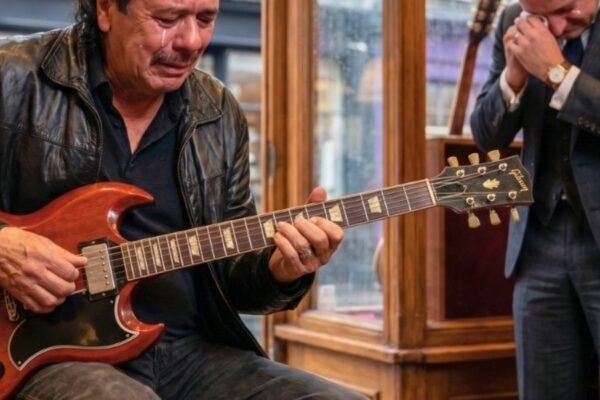 Shopkeeper mocked “homeless” man eyeing £85,000 guitar—then learned it was Carlos Santana!