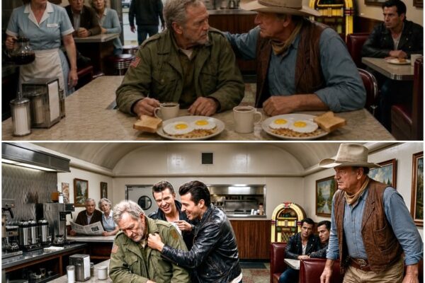 Teen Bullies Humiliated an Elderly Veteran in a Diner — They Never Noticed John Wayne Sitting Behind D