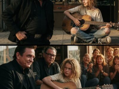 Homeless Girl Playing ‘Ring of Fire’ on a Broken Guitar — Johnny Cash Stopped and Sat Beside Her