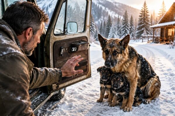Navy SEAL Opens His Truck Door for SOAKING Dog Family in the Rain—What Happens Next Melts Hearts