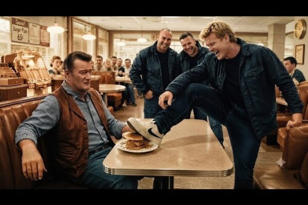 Three Bullies Humiliated an Old Cowboy in a Texas Diner… Then They Realized He Was John Wayne