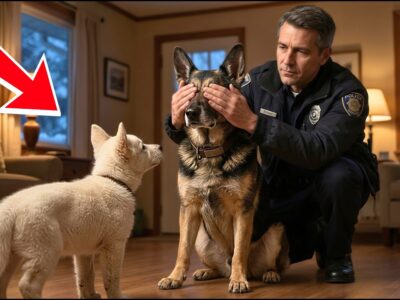 A Police Officer Brought Home a White Puppy for His Retired K9 — But the Old Dog Rejected Her