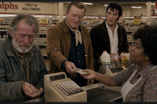 Elvis Saw John Wayne Pay a Homeless Veteran’s Bill — Then Asked One Shocking Question