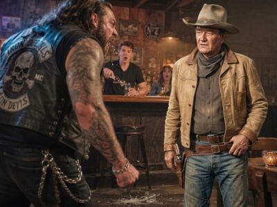 5 Bikers Attacked John Wayne in a Roadside Bar—Minutes Later Their Ruthless Leader Begged Him for…