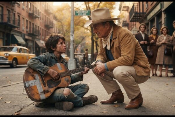 John Wayne Heard a Homeless Boy’s Broken Guitar… Ten Years Later, the Entire Nation Was Crying