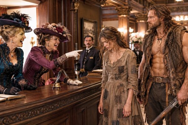 They Laughed at Poor Mountain Man Daughter’s Old Dress — Until a Wealthy Woman Changed Their Fate…