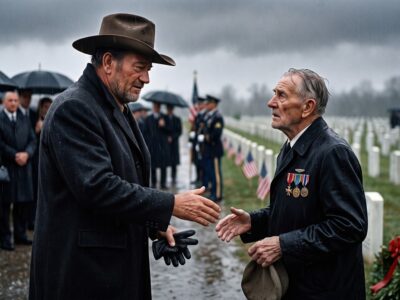 John Wayne Saw a Man Alone at a Military Funeral in the Rain and Quietly Changed Everything