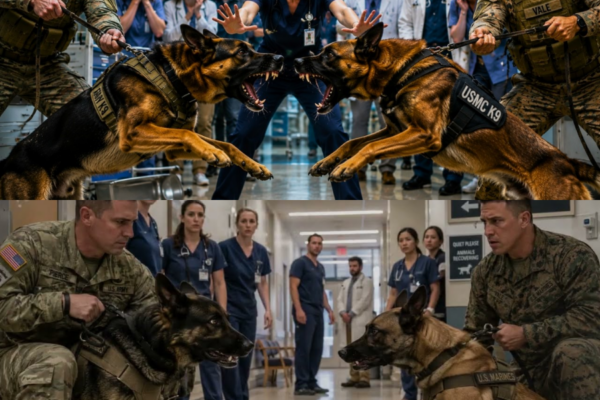 Two Military K9s Became Aggressive in the Hospital — Until One Nurse Did Something Unexpected