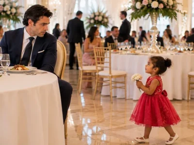 Billionaire Sat Alone at a Wedding—Until a Maid’s Toddler Walked Toward Him