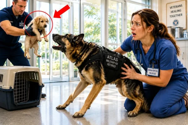 They Tried to Take the Stray Puppy—Then the Quiet Nurse Realized Why the K9 Needed Him