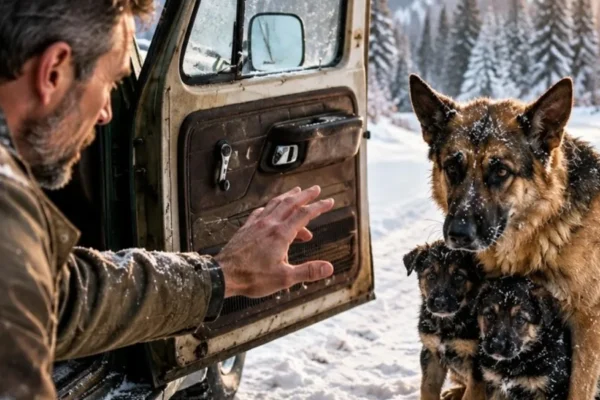 Navy SEAL Opens His Truck Door for SOAKING Dog Family in the Rain—What Happens Next Melts Hearts