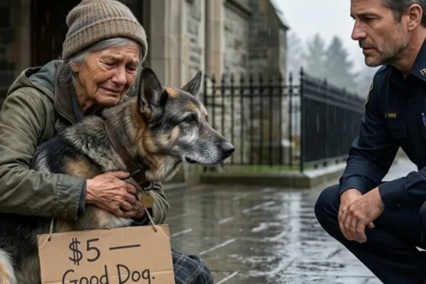 A Lonely Officer Saw a $5 Dog Sign — Then the Old German Shepherd Did Something No One Expected