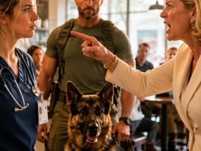 They Dismissed A Nurse In Public — Until Her Veteran Husband And His K9 Silenced The Room