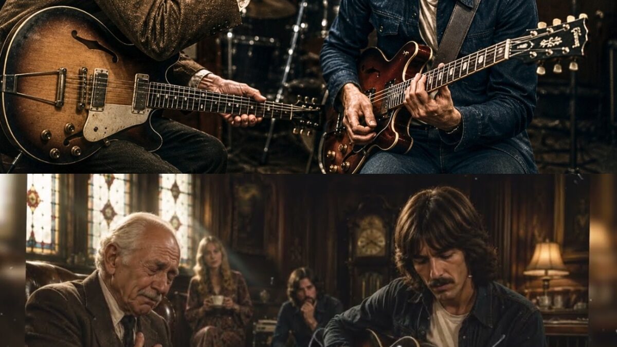 82 Year Old Guitar Legend BET George Harrison He Couldn’t Play This Riff — 5 Minutes Later He Was..