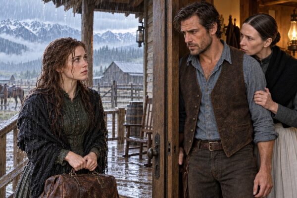 She Knocked on the Rancher’s Door in the Rain — A Woman Inside Whispered, “Don’t Let Her In”