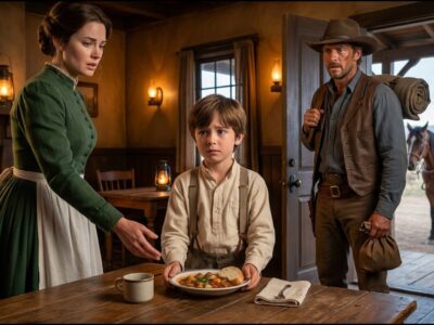 Her Son Set a Plate for the Cowboy Who Was Leaving… Then Begged Her Not to Take It Away.