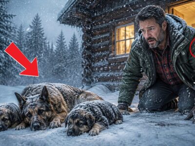 Retired Navy SEAL Found a Starving K9 and 2 Puppies in the Snow—What He Discovered Stunned Everyone