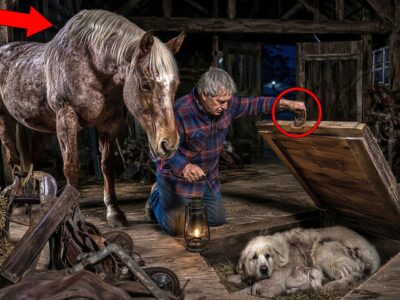The Rancher Heard Crying Beneath the Barn at Midnight—His Horse Led Him to a Hidden Door
