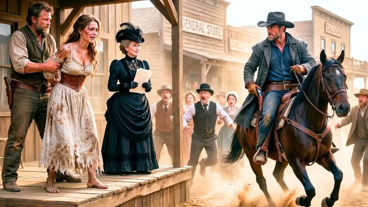 “Don’T Sell Me Away…” She Cried—Then The Most Feared Cowboy Arrived In Town