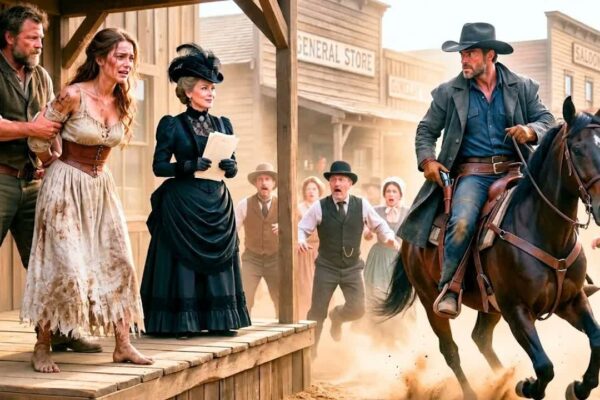 “Don’T Sell Me Away…” She Cried—Then The Most Feared Cowboy Arrived In Town
