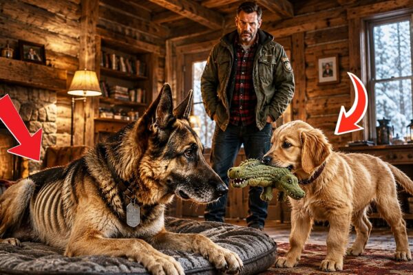 Retired Navy SEAL Brings Home a Starving Retired K9—Then the Puppy Does Something He Never Expected