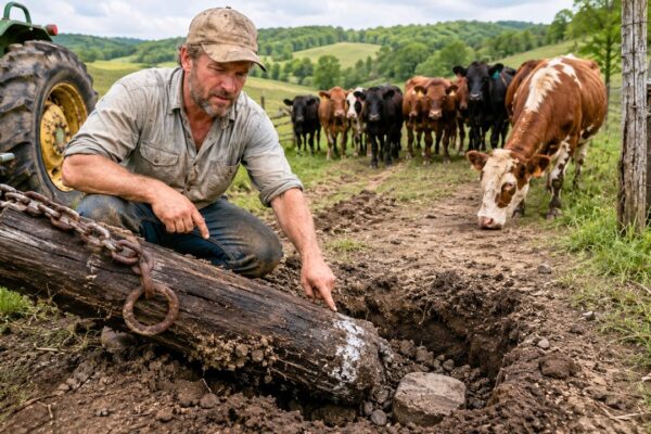 He Dug Up the Fence Post His Father Said Never to Touch — Then the Cattle Refused to Cross