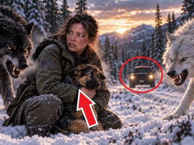 Two Wolves Cornered a German Shepherd Puppy Then a Veteran Saw What Was on His Collar