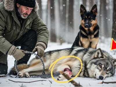 His Dog Found a Trapped Wolf in the Snow — What the Veteran Saw Next Will Leave You Speechless