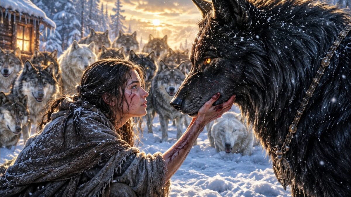 She Opened Her Door to 15 Frozen Wolves… Not Knowing One Was the Alpha King