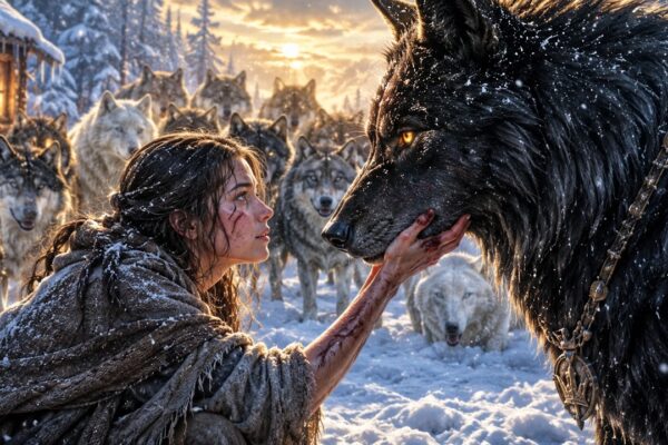 She Opened Her Door to 15 Frozen Wolves… Not Knowing One Was the Alpha King