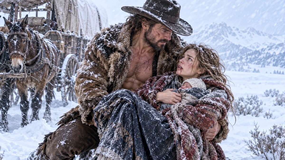 She Was Left for Dead With a Baby, The Mountain Man Took Them Both Into His Wagon