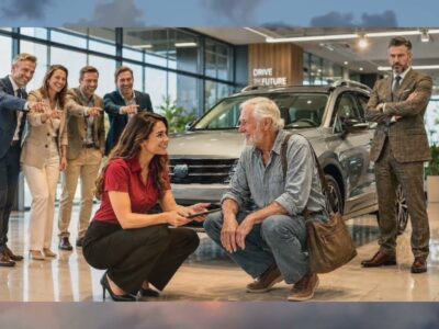 They Mocked Her for Serving the Old Fisherman — Until He Fired the Dealership Manager