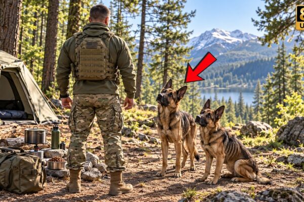 “Can We Eat With You” Two Starving German Shepherds Begged a Retired Navy SEAL Through the