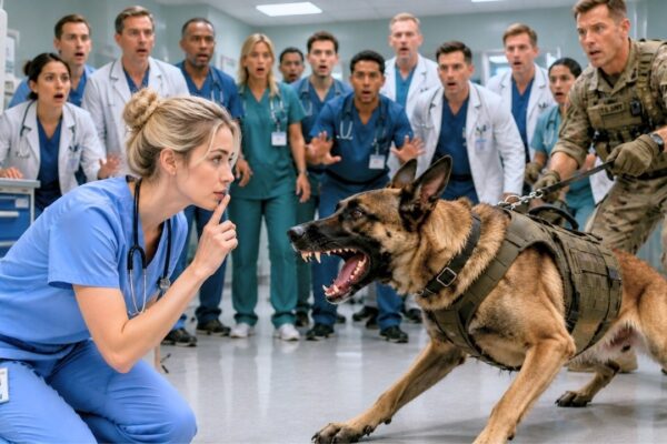 11 People Couldn’t Control the COMBAT K9 — Until a NURSE Whispered 6 Classified Words