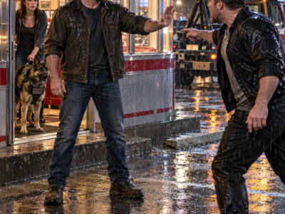 “Doesn’t matter who I am,” I said, my voice carrying easily over the rain. I used the exact same tone I used to use to talk down men holding more anger than sense. “What matters is you’re about five hundred feet closer to Emily than a judge said you’re legally allowed to be.”