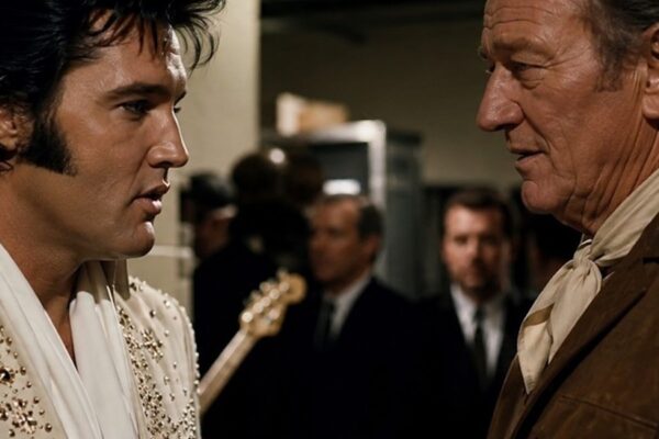 Elvis Was About to Leave… Then John Wayne Walked In and Said, “I Need to Tell You Something.” D