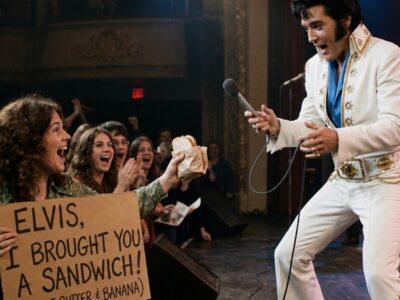 Elvis Stopped His Concert When a Woman Held Up a Sign: “I Brought You a Sandwich!” D