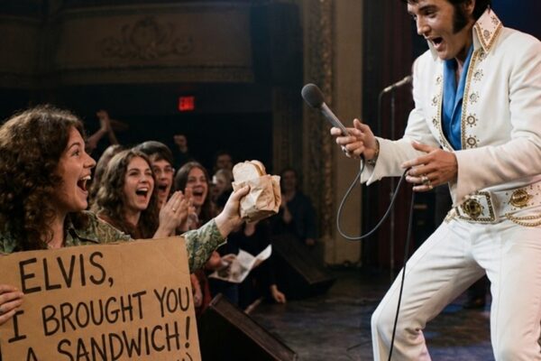 Elvis Stopped His Concert When a Woman Held Up a Sign: “I Brought You a Sandwich!” D