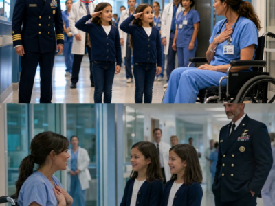 Doctors Were Shocked When The Amiral’s 7-Year Old Twins Saluted the Paralyzed Nurse in a Wheelchair