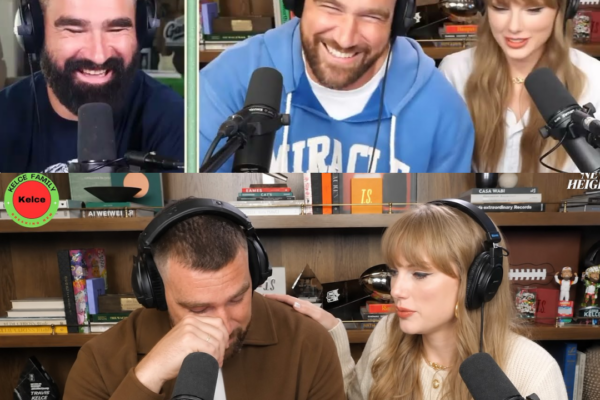Raw Emotion on Air: Travis Kelce’s Heartfelt Reaction When Taylor Swift Discusses Their Past Agreement on New Heights