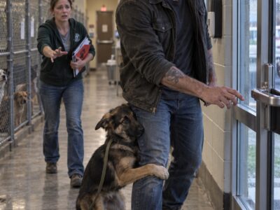 I Was Reaching for the Shelter Door When a $300 German Shepherd Scheduled to Die That Evening Broke Free, Wrapped Both Paws Around My Leg—and Refused to Let Me Take Another Step.