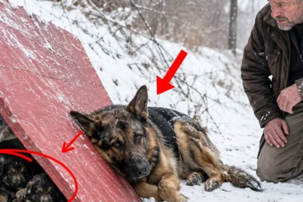A Lonely Navy SEAL Met a German Shepherd Mother Who Refused to Leave Her Puppies